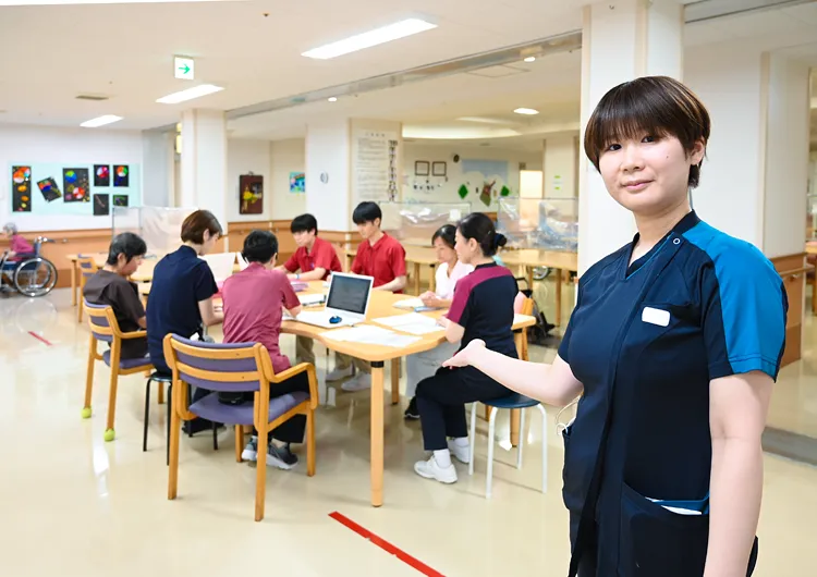 船橋ケアセンターのリハビリテーションフロア